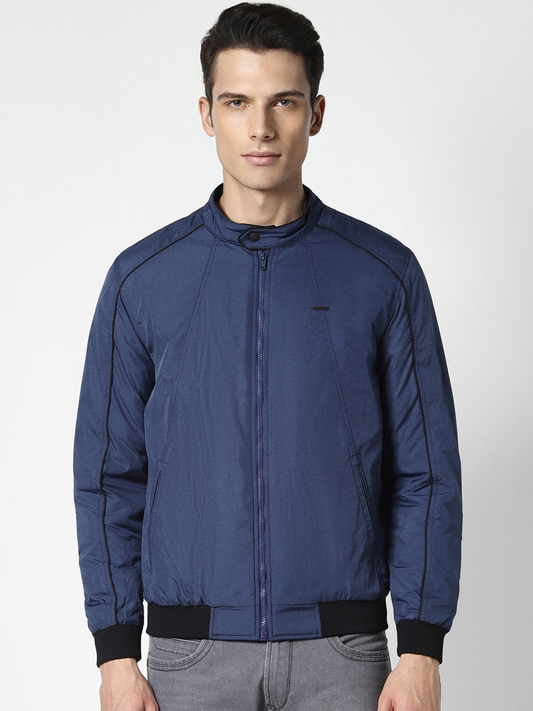 PETER ENGLAND UNIVERSITY Mock Collar Open Front Jacket