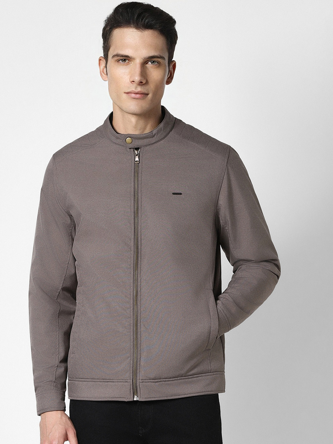 PETER ENGLAND UNIVERSITY Mock Collar Open Front Jacket