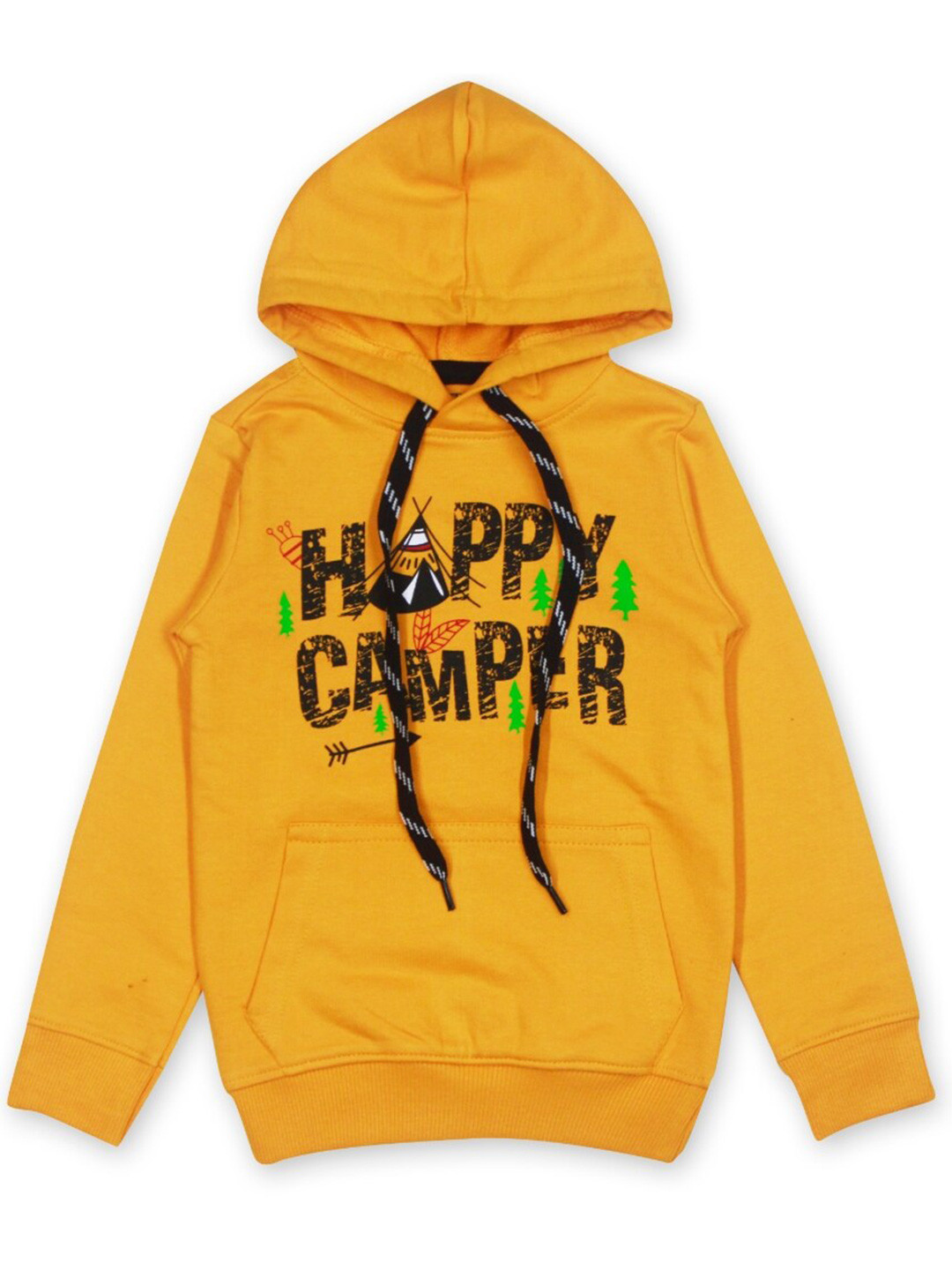 CoolTees4U Kids Typography Printed Hooded Ribbed Pullover Sweatshirt