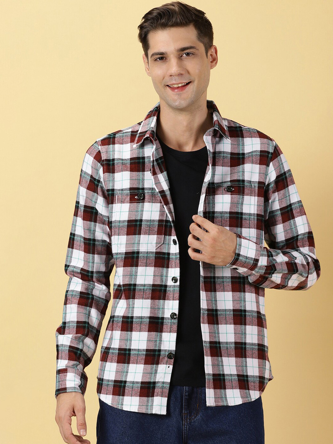 Thomas Scott Standard Slim Fit Tartan Checked Casual Shirt