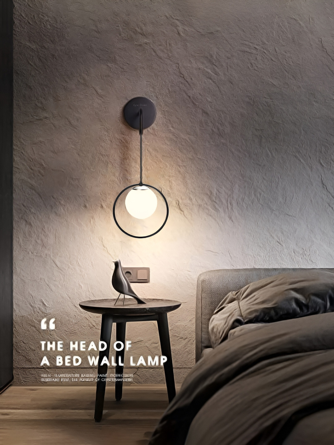 Lyse Decor Black Metal Spherical Shaped Wall Lamp
