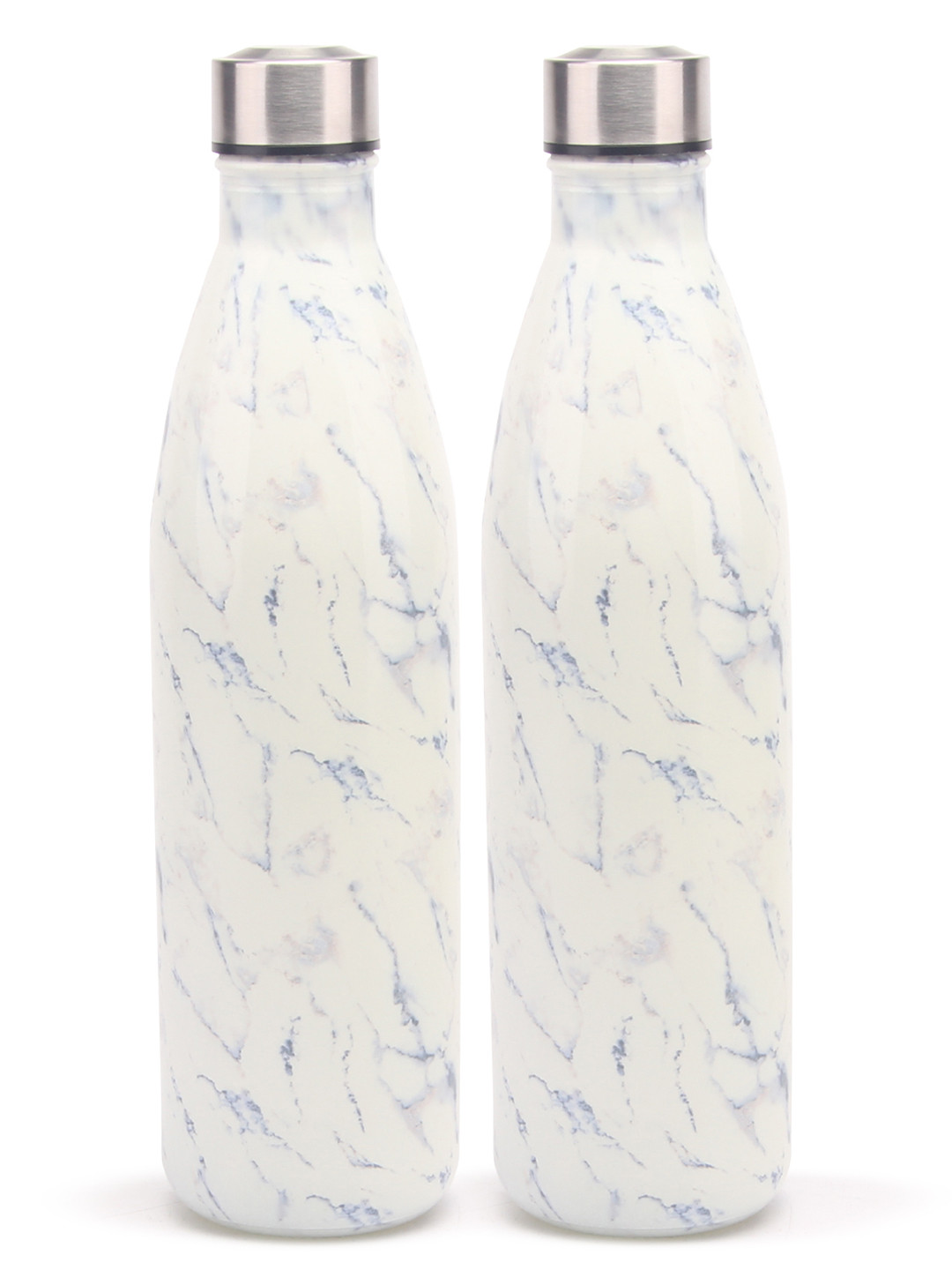 Red Butler White Abstract Glass Spill Proof 2 Piece Water Bottle - 750ml