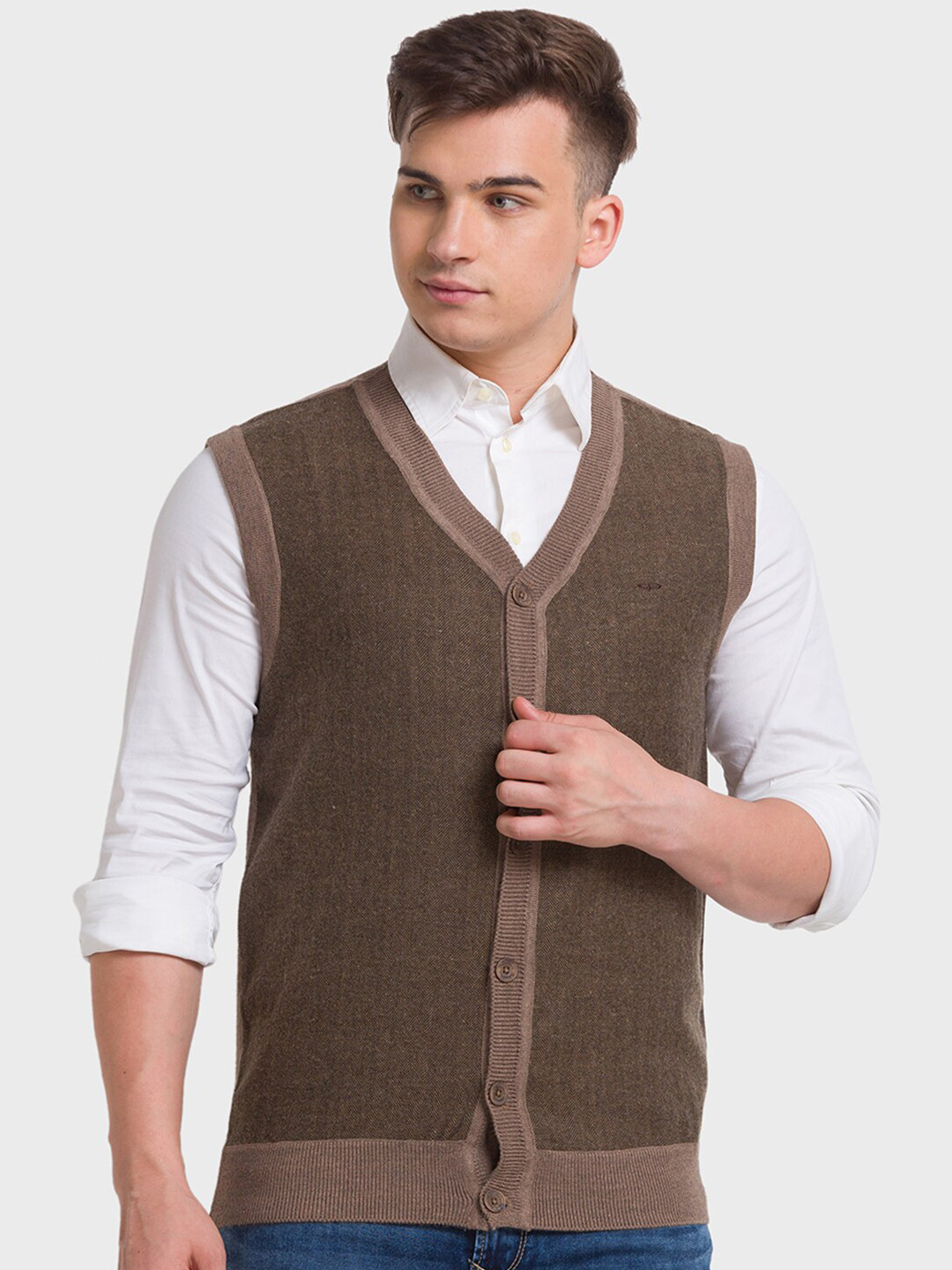 ColorPlus V-Neck Sleeveless Sweater Vest