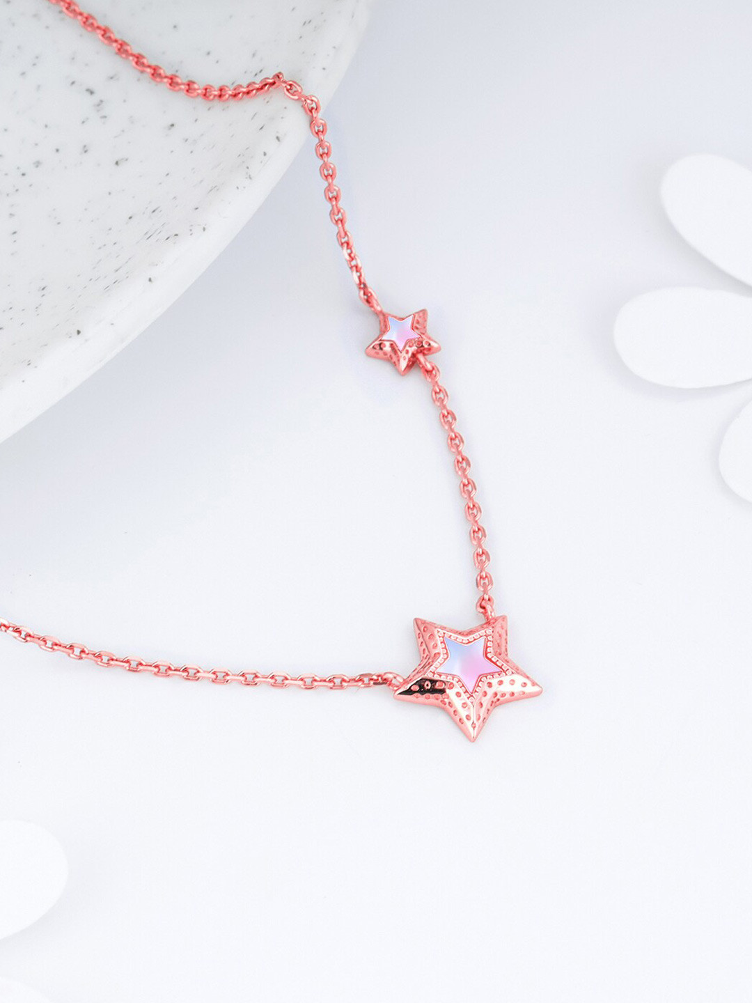 GIVA Rose Gold Plated 925 Sterling Silver Necklace
