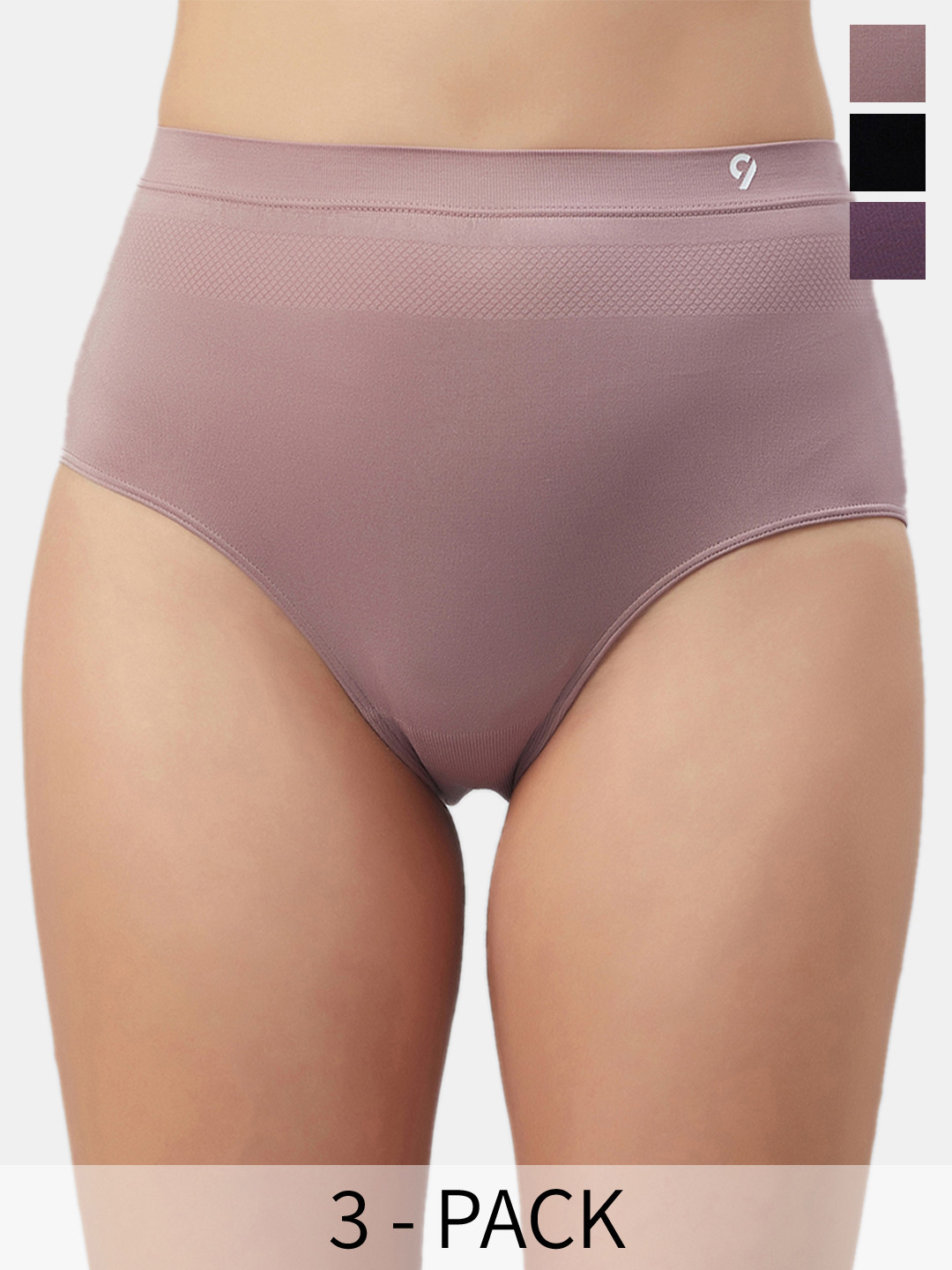 C9 AIRWEAR Pack of 3 No mark waist band 4-Way Stretch Hipster Panty