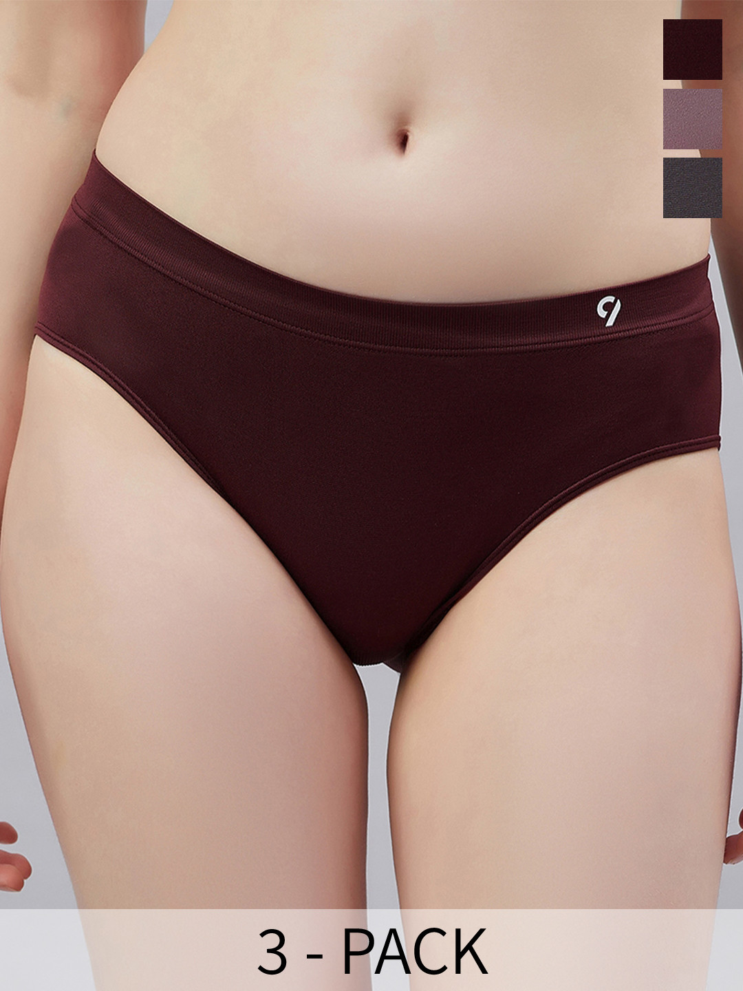 C9 AIRWEAR Pack of 3 Seamless Breathable Soft Stretch Everyday Comfort Panties
