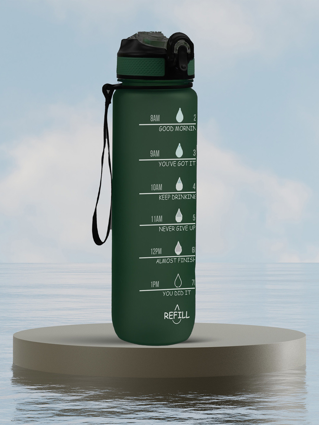 Solara Green Typography Tritan Spill Proof Sipper - 1L