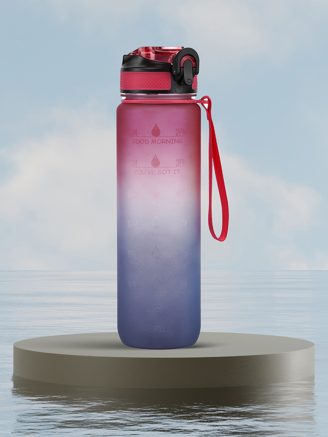 Solara Maroon Colourblocked Tritan Spill Proof Sipper - 1L