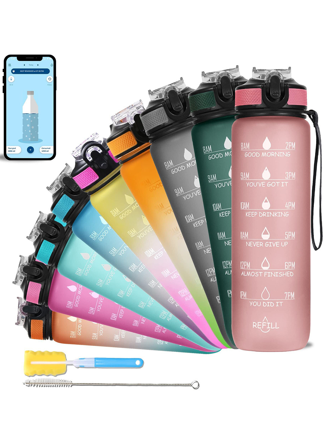 Solara Pink Colourblocked Tritan Spill Proof Sipper - 1L