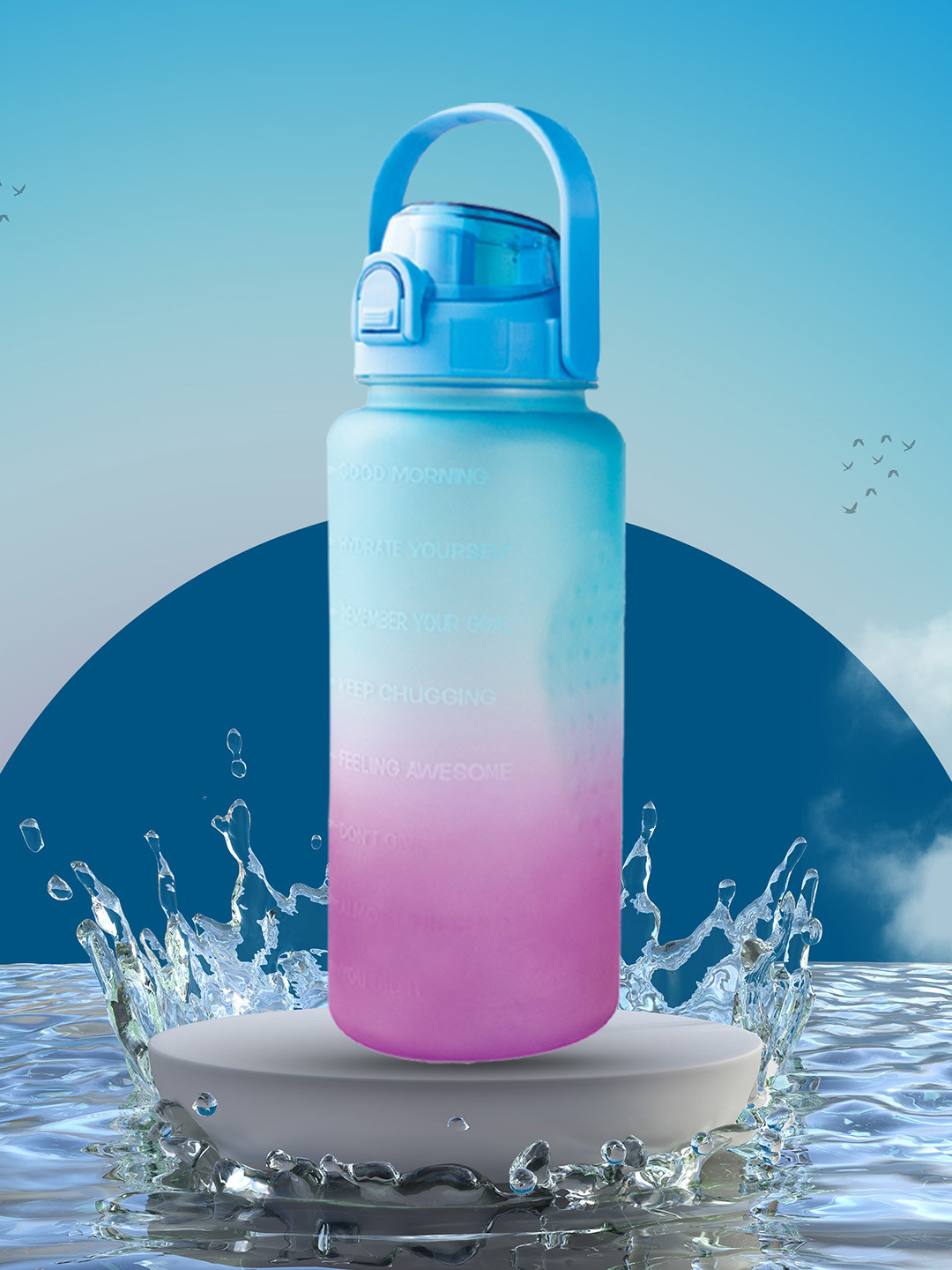 Solara Blue Colourblocked Tritan Spill Proof Sipper - 2L