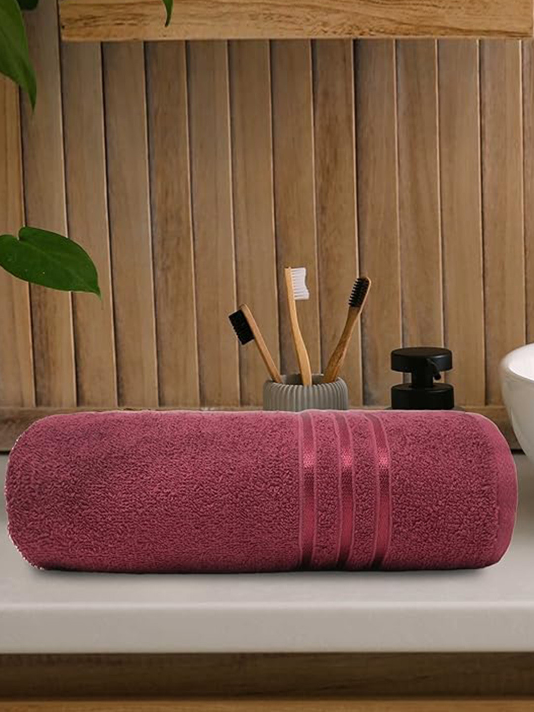 Signature Maroon 350 GSM Cotton Bath Towel