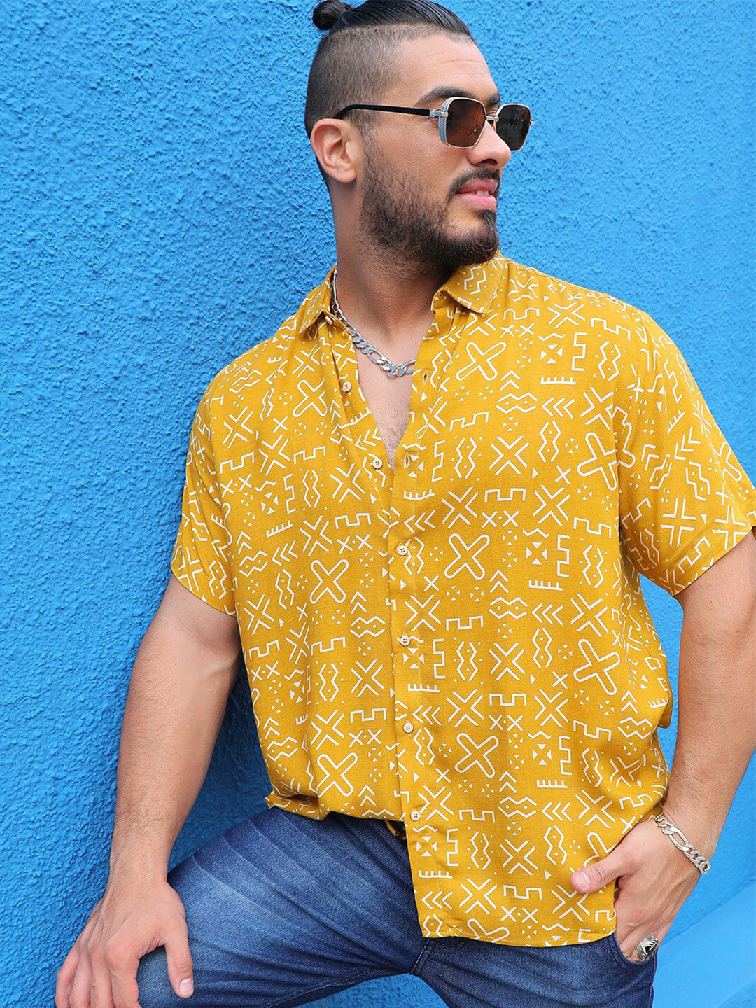 Instafab Plus Classic Aztec Printed Casual Shirt