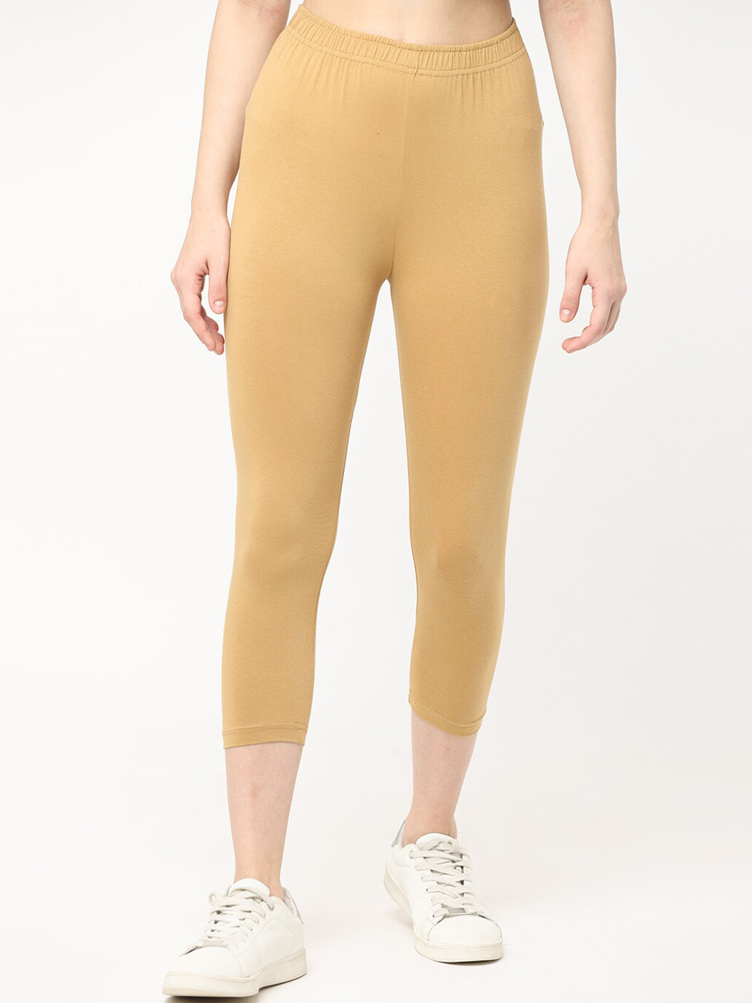 Robinbosky Mid Rise Bio Washed Premium 4 Way Stretchable Capri Length Leggings