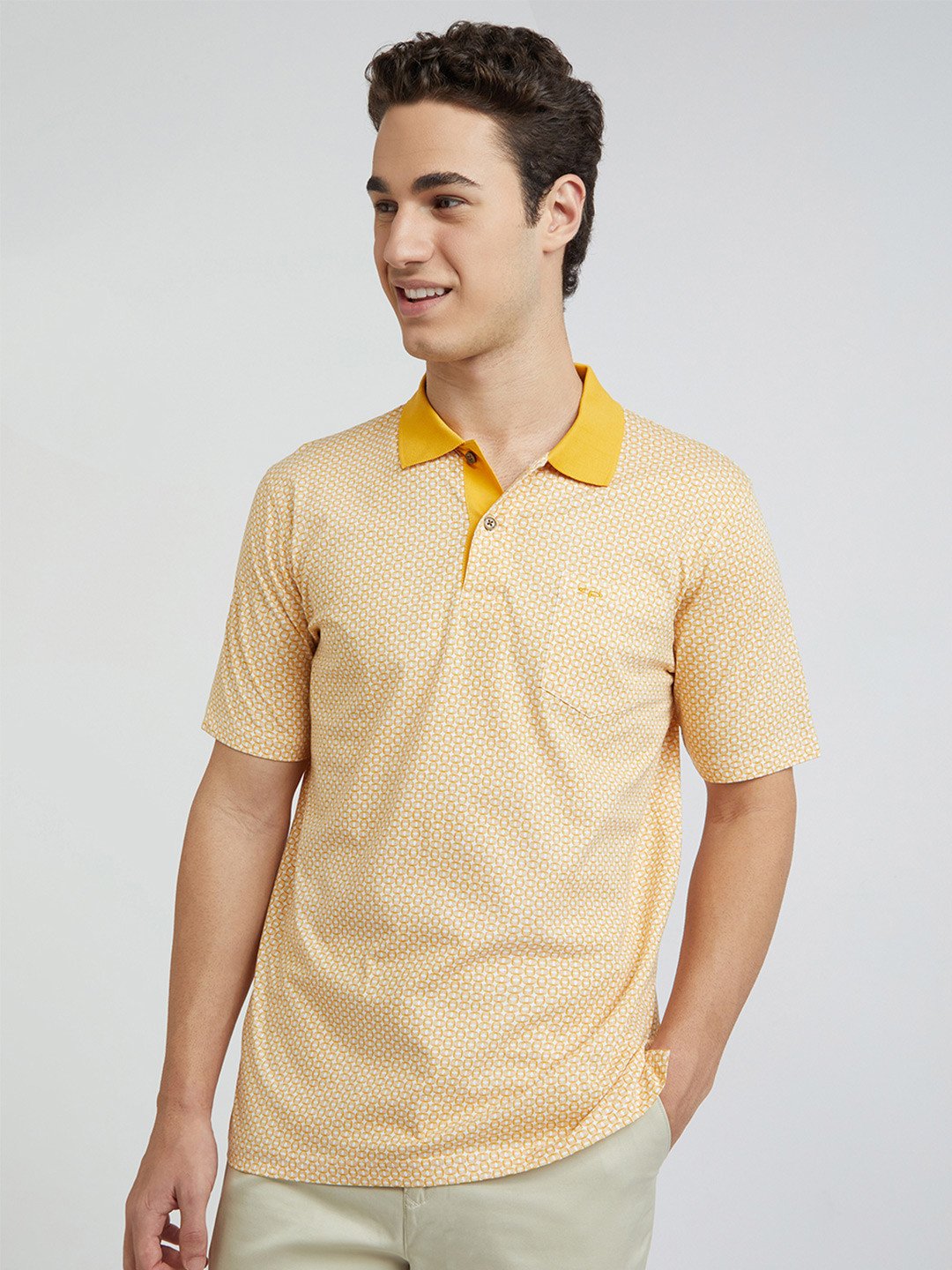 ColorPlus Printed Polo Collar Classic Fit T-shirt