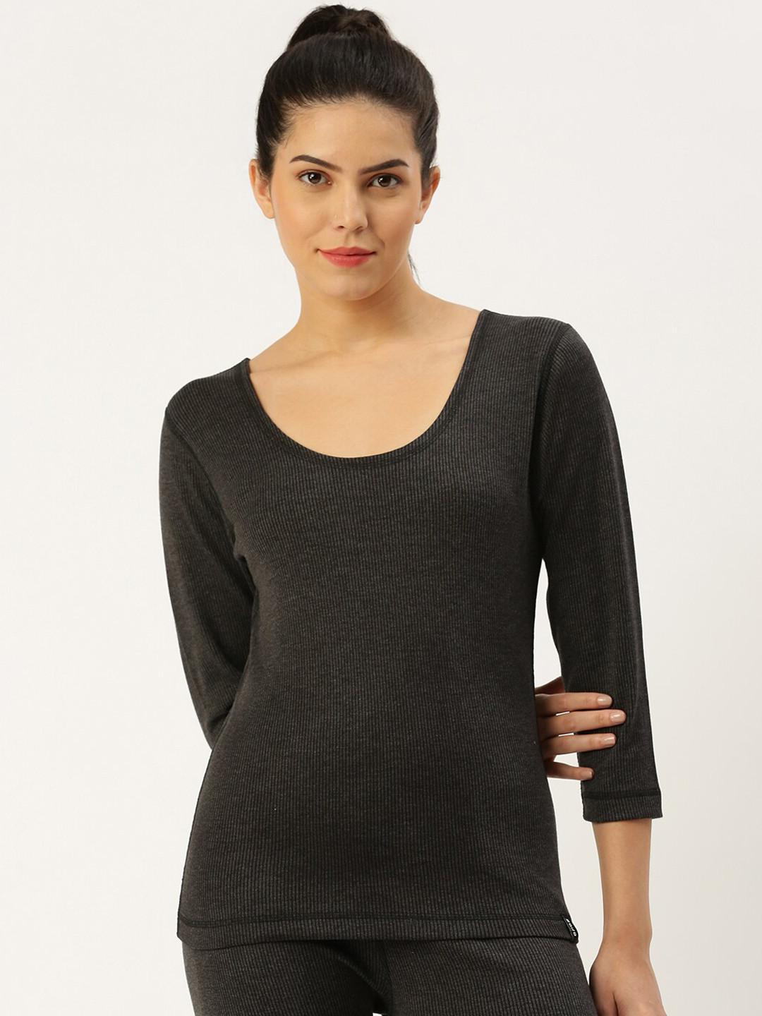 Zoiro Striped Triple Insulated Pure Cotton Thermal Top