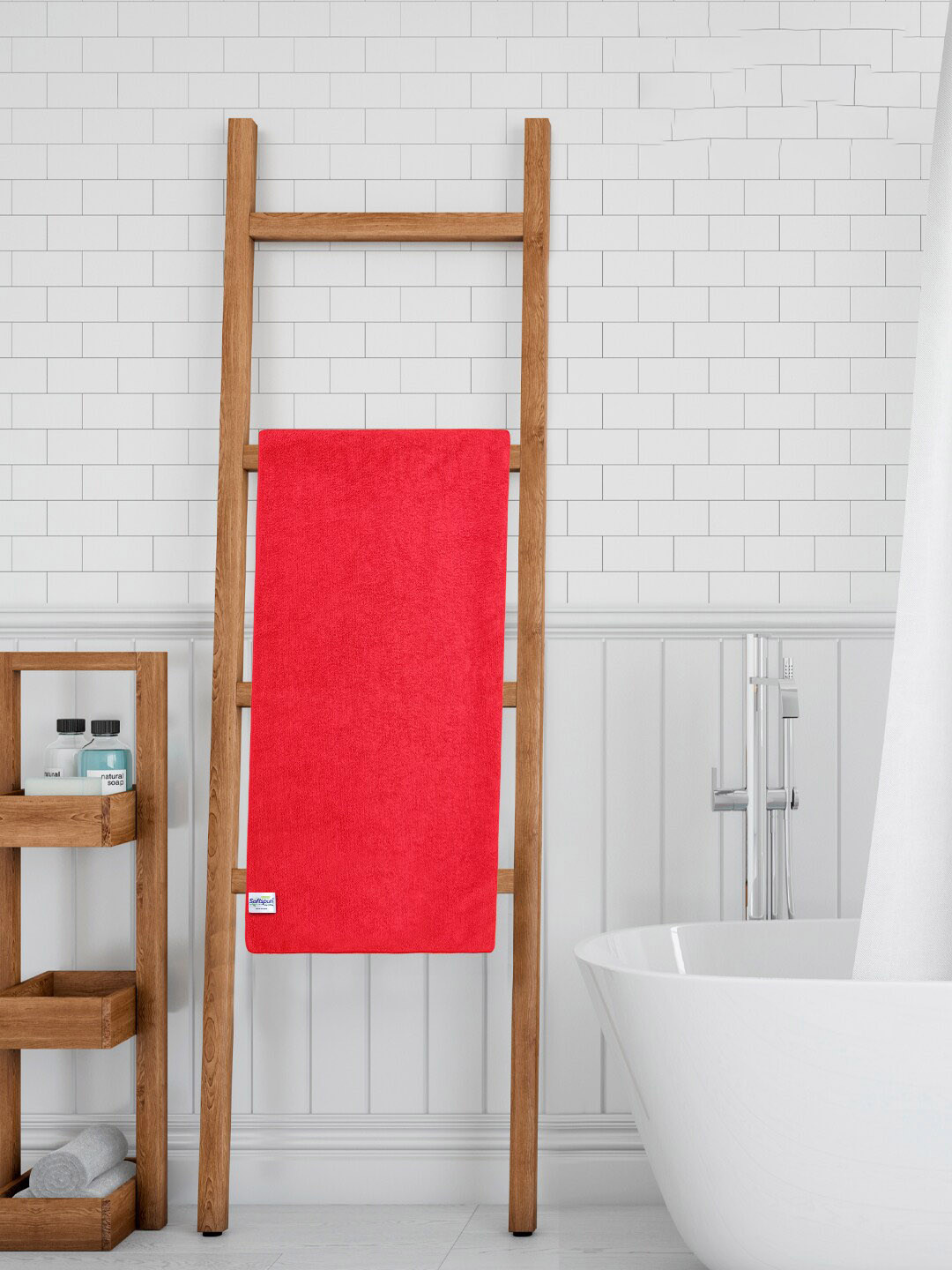 Softspun Microfiber Solid Microfiber 350GSM Super Soft Adult Regular Bath Towel-47x24In