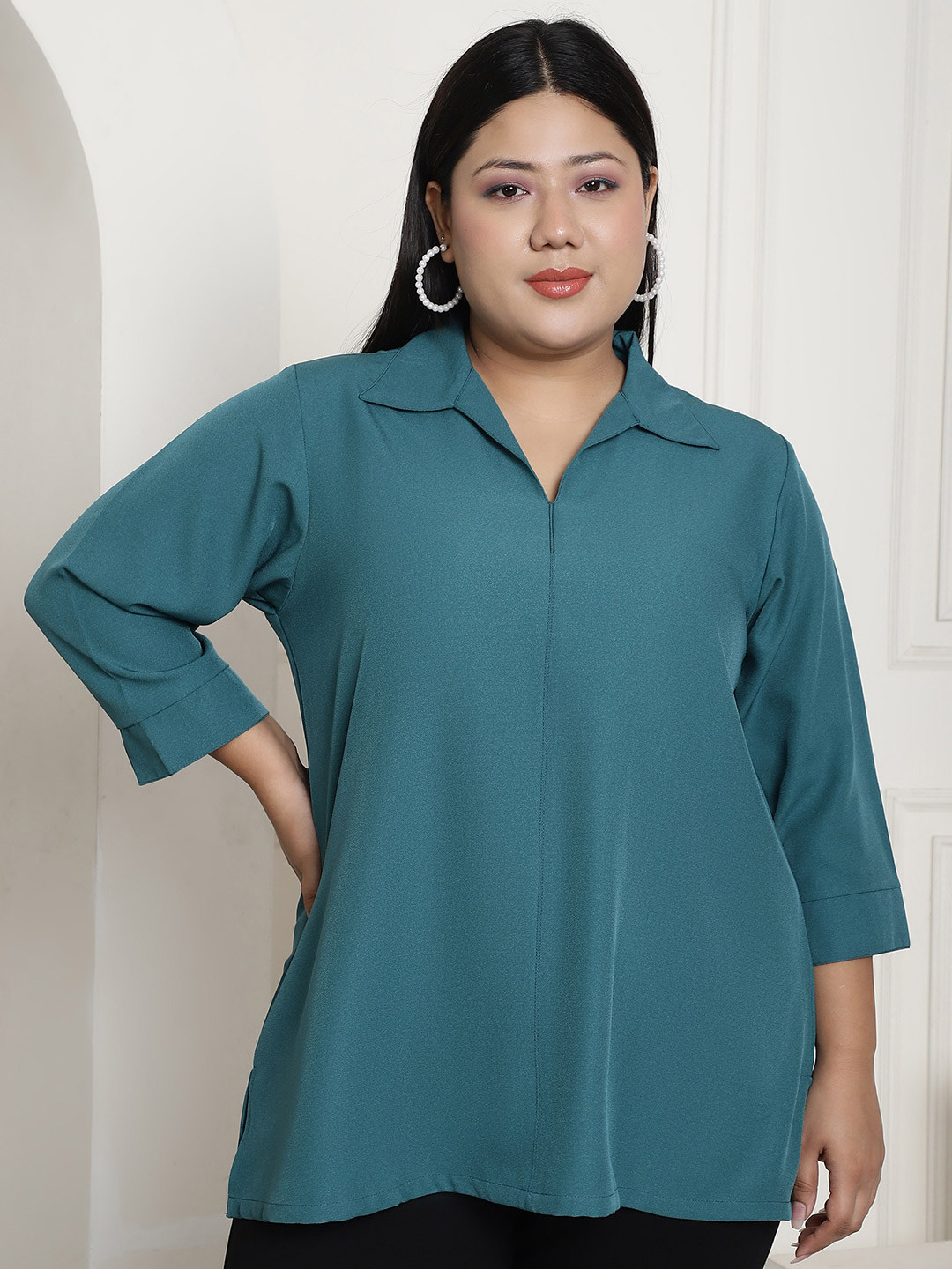 theRebelinme Shirt Style Longline Top