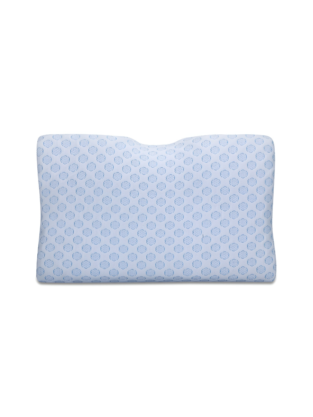 Dormyo Butterfly White Polka Dots Faux Velvet Breathable Medium Memory Foam Sleep Pillow-30.48 x 7.62 x 53.34 cm