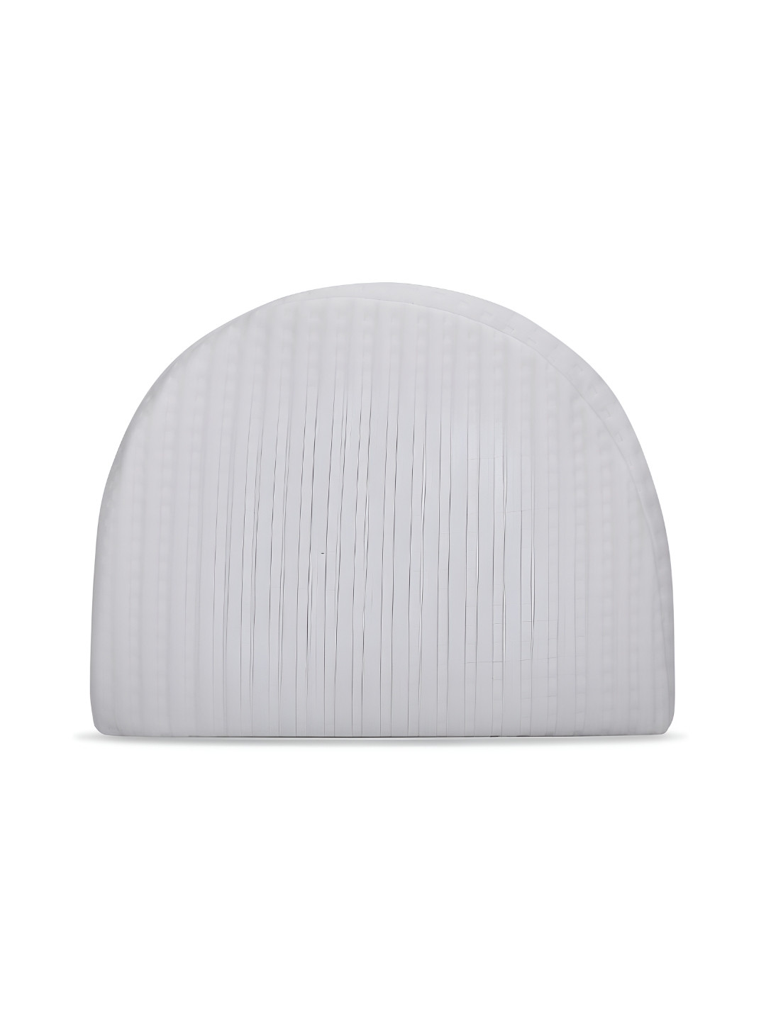 Dormyo White Solid Faux Velvet Breathable Firm Fibre Maternity Pillow-27.94 x 5.08 x 38.1 cm