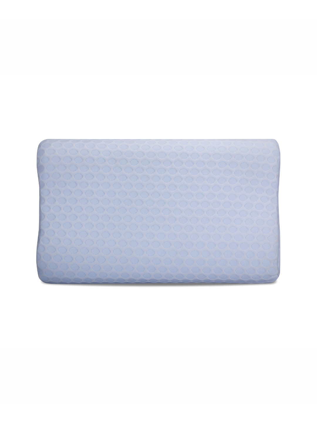 Dormyo Cooling Gel White Solid Faux Velvet Breathable Medium Memory Foam Sleep Pillow-35.5 x 10.1 x 53.3 cm