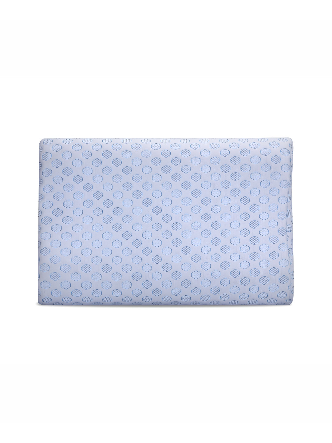 Dormyo Cooling Gel White Polka Dots Faux Velvet Breathable Medium Memory Foam Sleep Pillow-35.5 x 10.1 x 53.3 cm