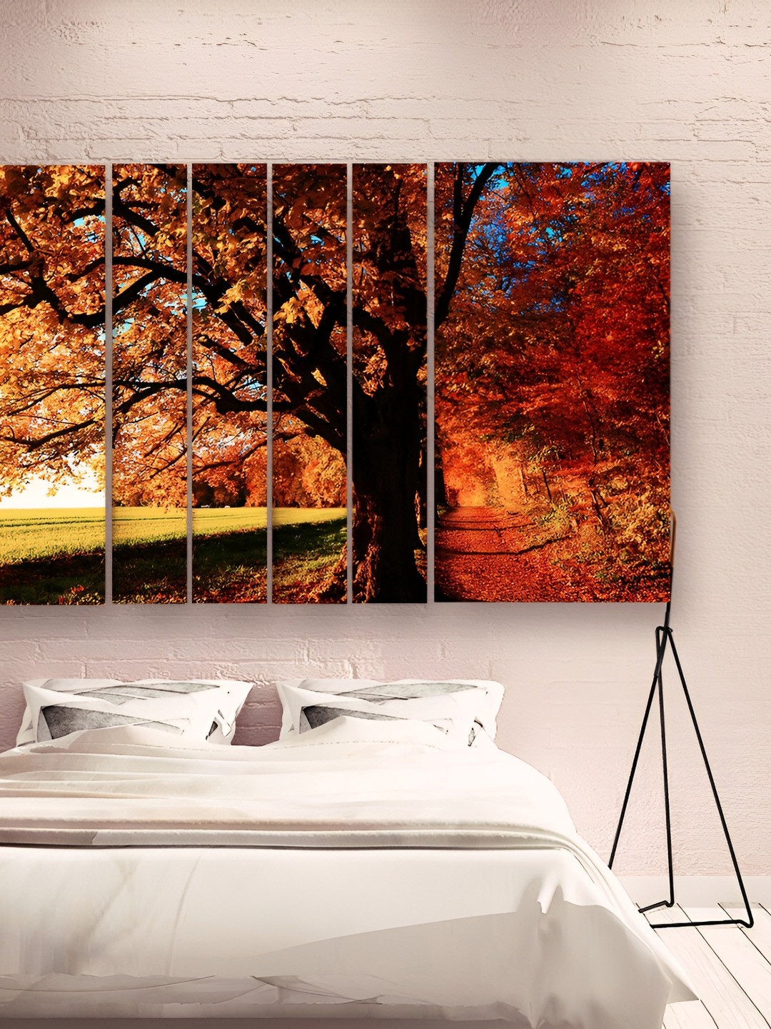 Casperme Modern Art Wood 6 Piece Wall Rectangle Paintings Wall Art - 60 x 36In