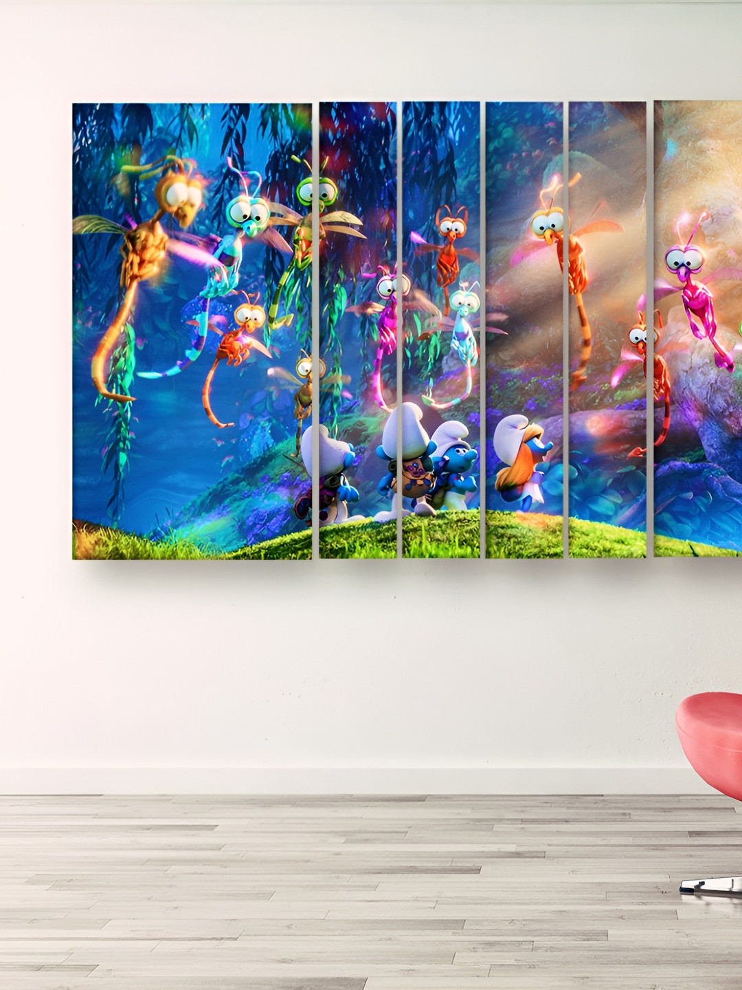 Casperme Wood Set of 6 Wall Rectangle Paintings Wall Art