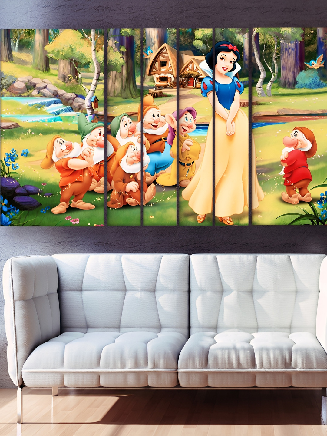 Casperme Green & Brown 6 Pieces Cartoon Characters Wooden Painting Wall Arts