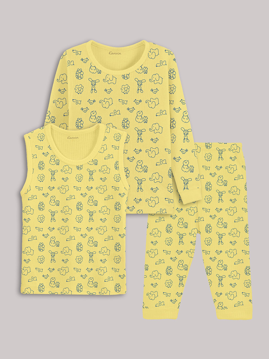 Kanvin Boys Printed Thermal Set