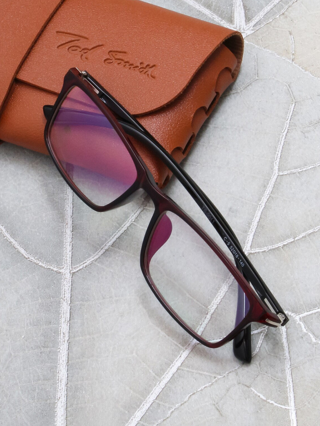 Ted Smith Unisex Full Rim Wayfarer Frames TSF-TR-9011_C5-MAROON