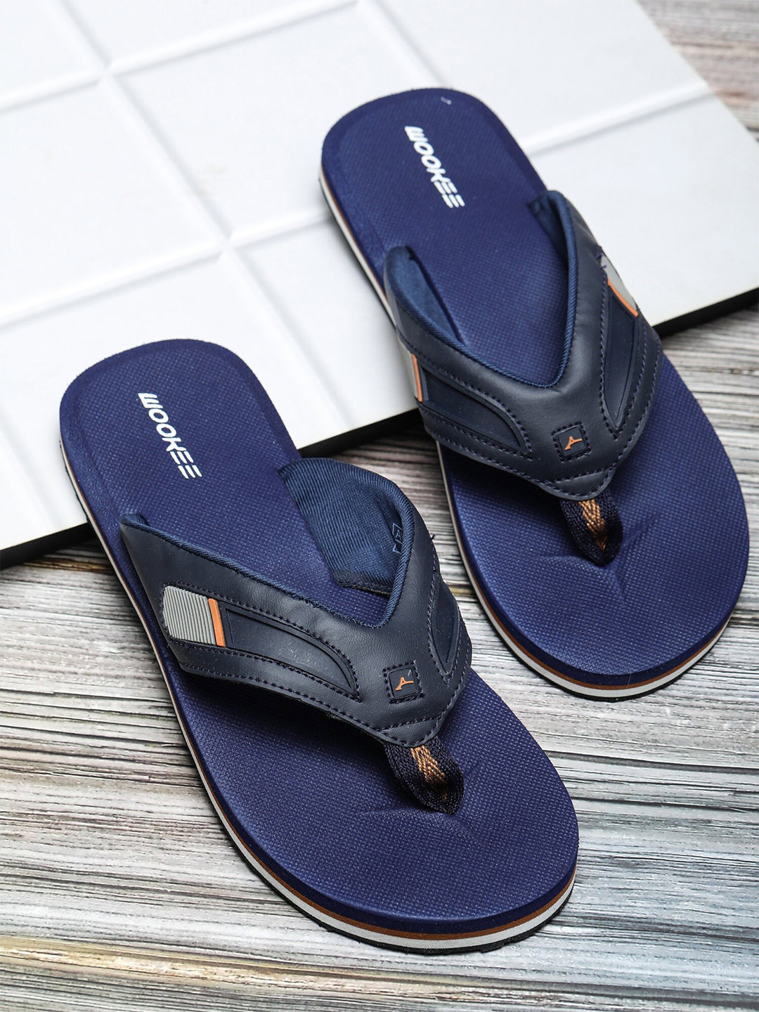 ABROS Men Textured Thong Flip-Flops