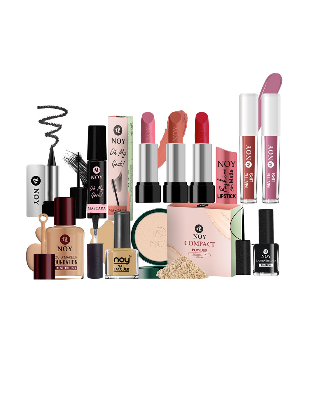 NOY Set Of 11 Essence Makeup Combo - Weightless Beauty In Any Weather - 572