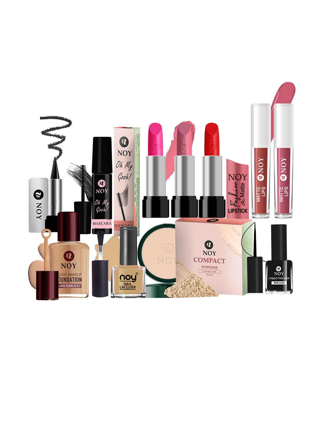 NOY Set Of 11 Essence Makeup Combo - Weightless Beauty In Any Weather - 672