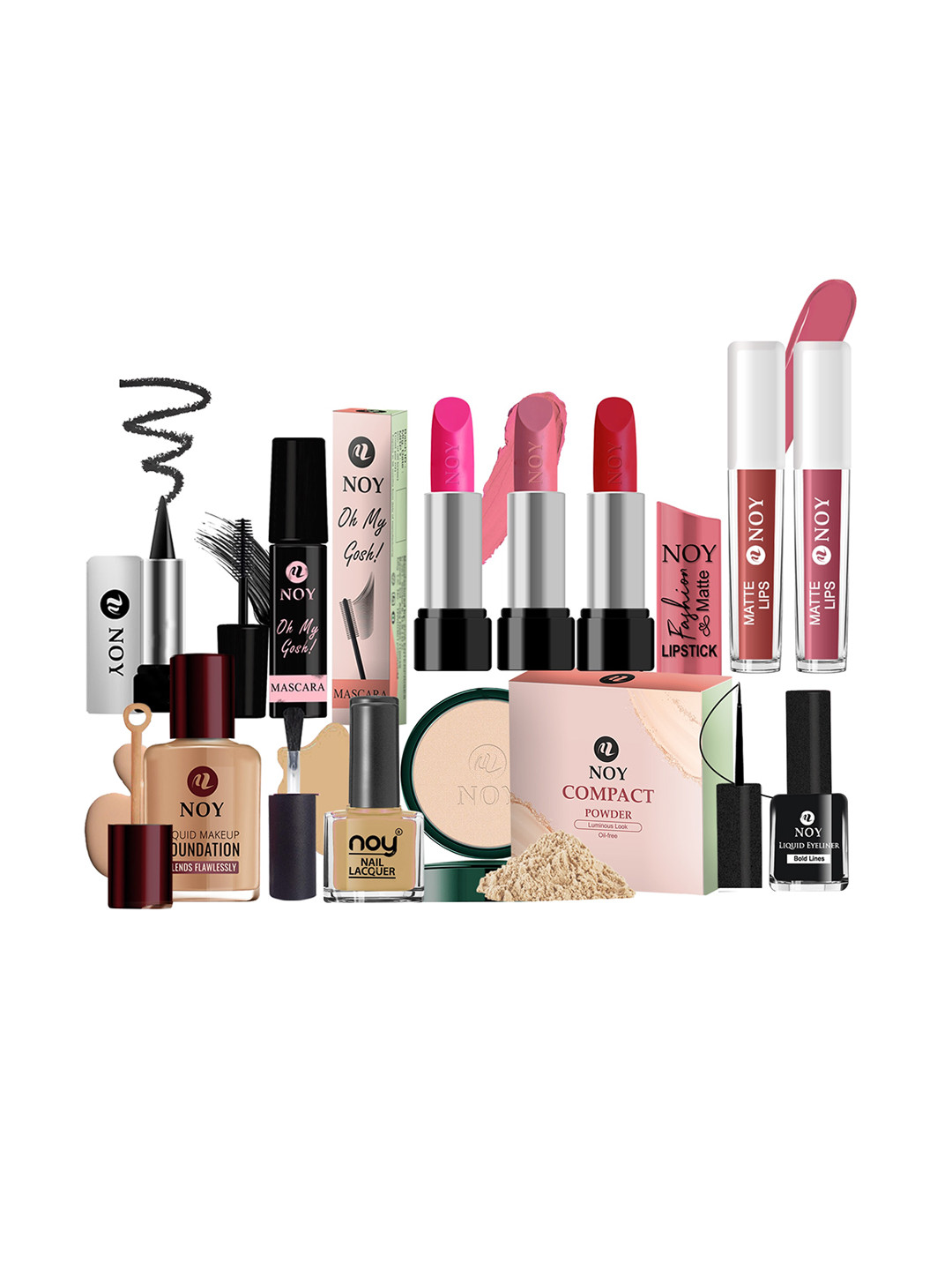 NOY Set Of 11 Lightweight Festive Makeup Combo - 673