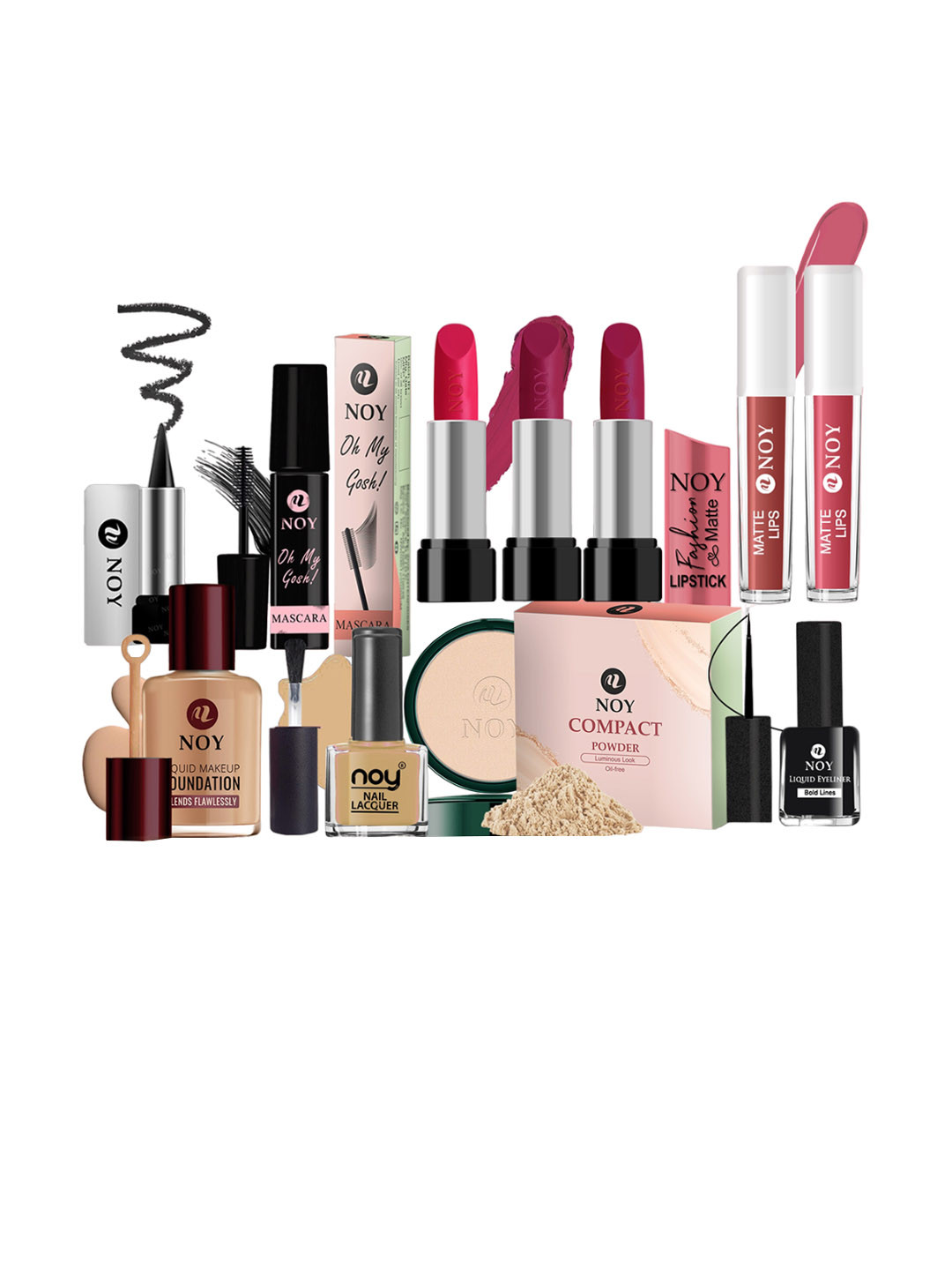 NOY Set Of 11 Essence Makeup Combo - Effortless Beauty In Any Weather - 646