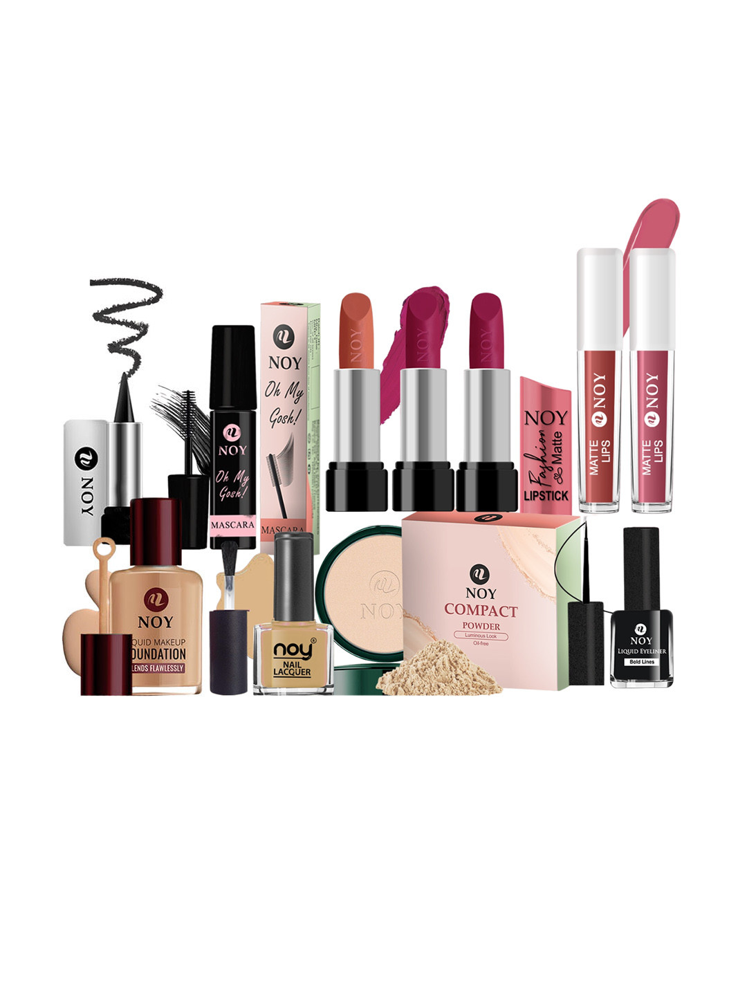 NOY Set Of 11 Essence Makeup Combo - Effortless Beauty In Any Weather - 686