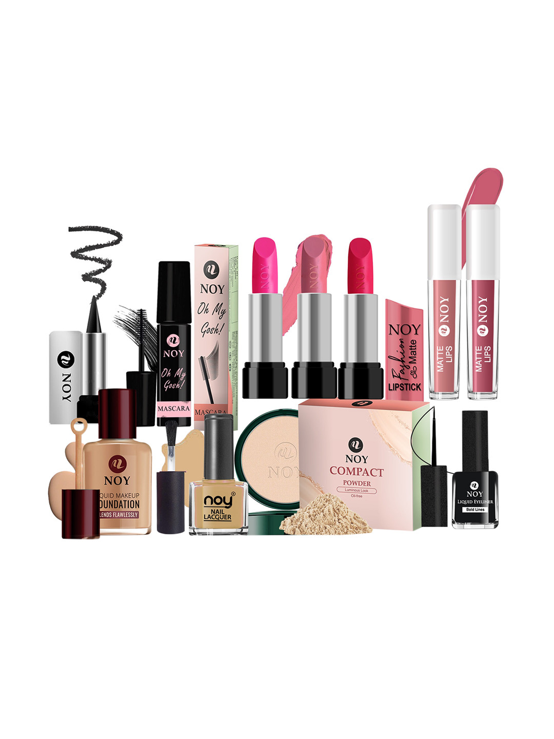 NOY Set Of 11 Lightweight Festive Makeup Combo - 833