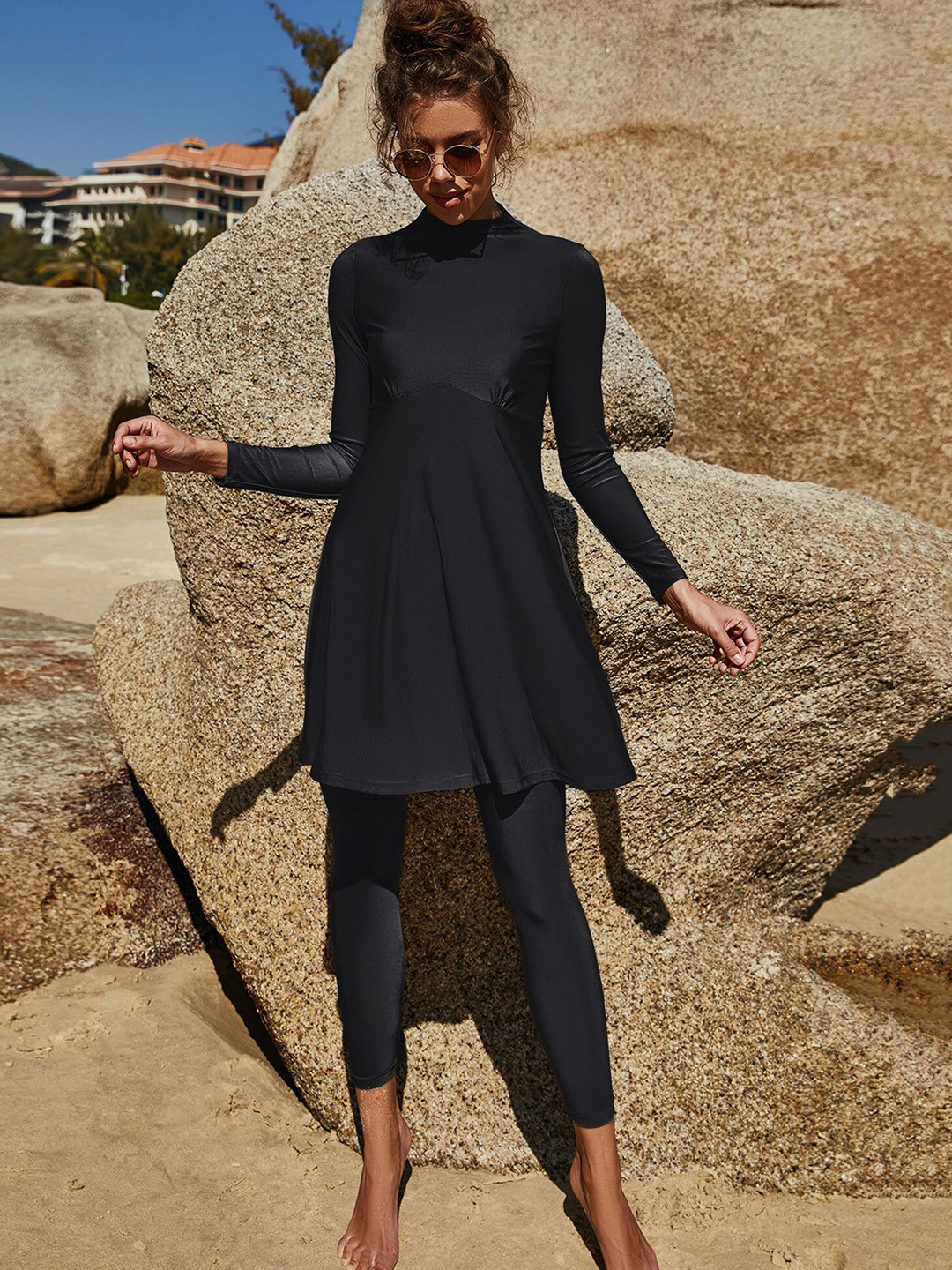 LULU & SKY Round Neck Swimming Dress