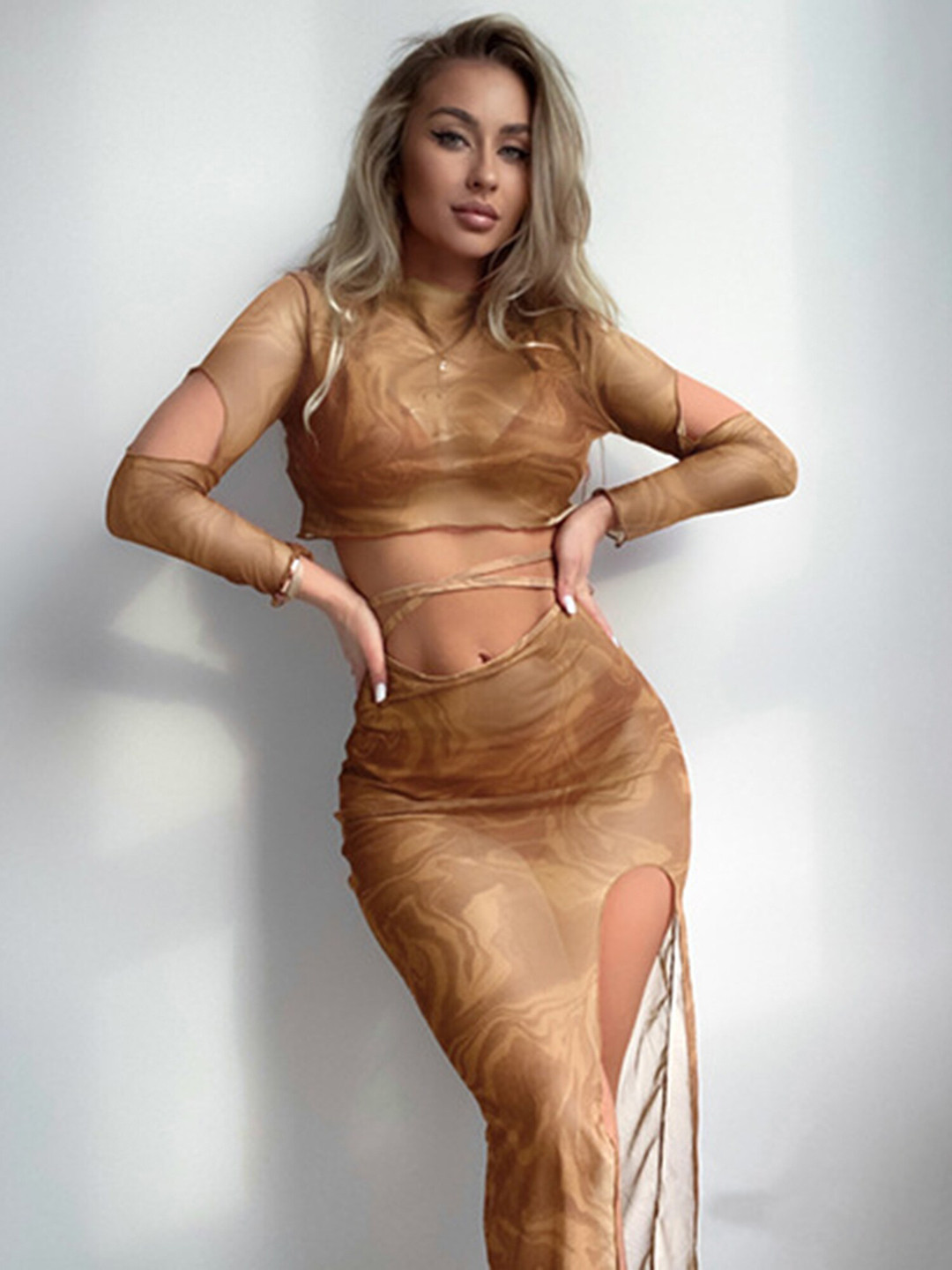 LULU & SKY 4-Pcs Abstract Printed Swim Set