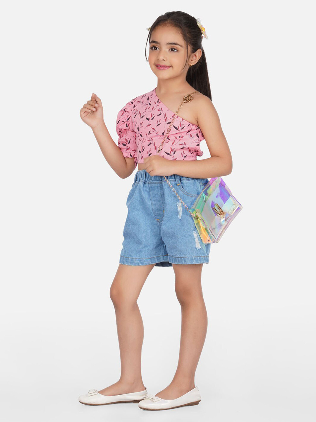 HERE&NOW Girls Floral Printed Clothing Set