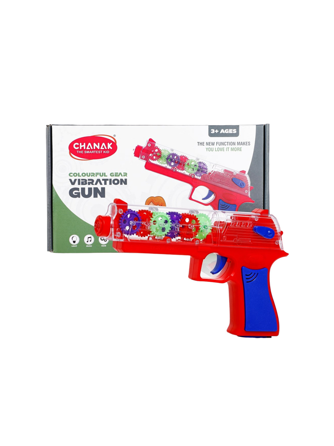 Aditi Toys Kids Red & Blue Gear Gun Toy