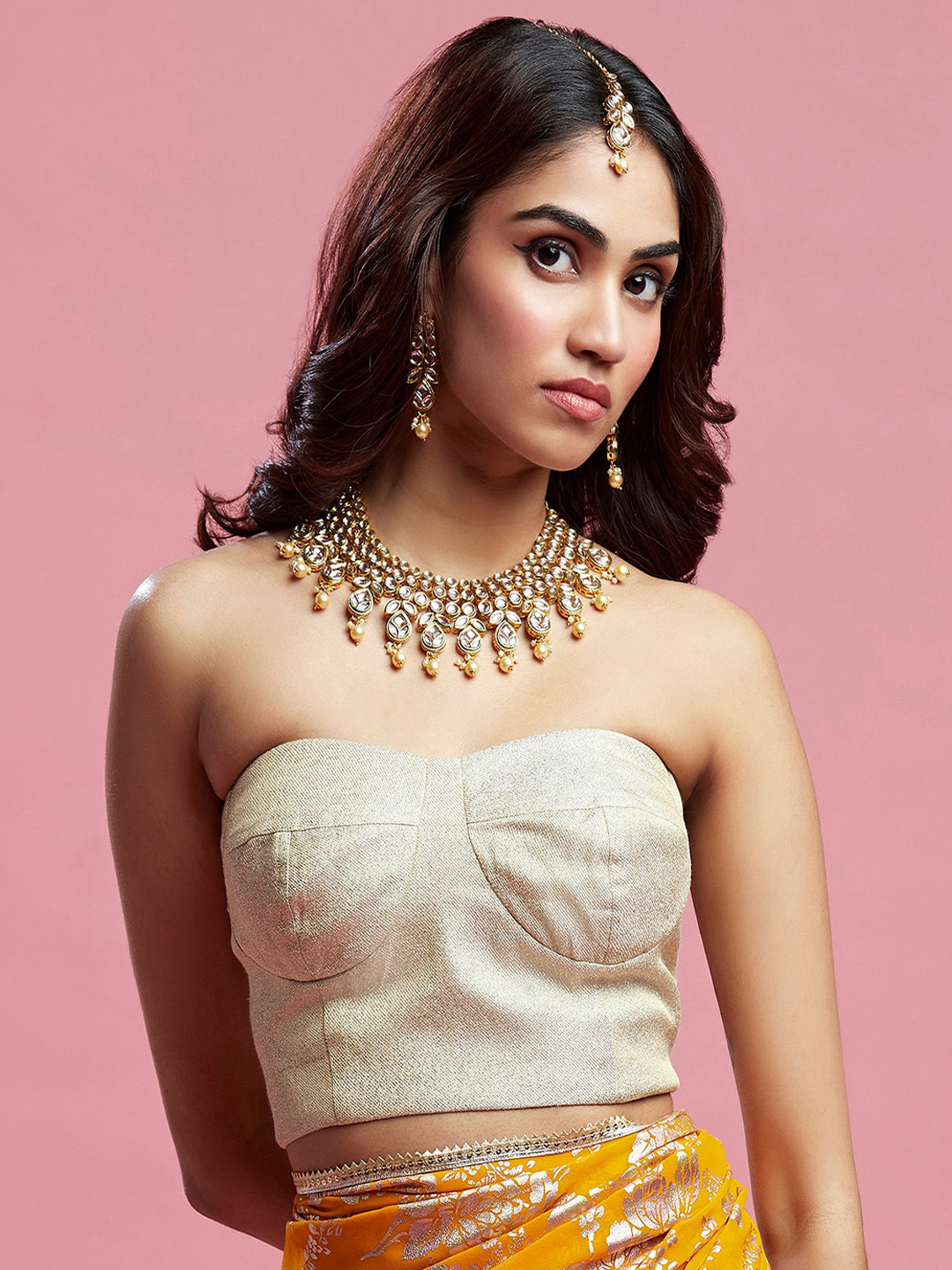 PHATAKA Strapless Saree Blouse
