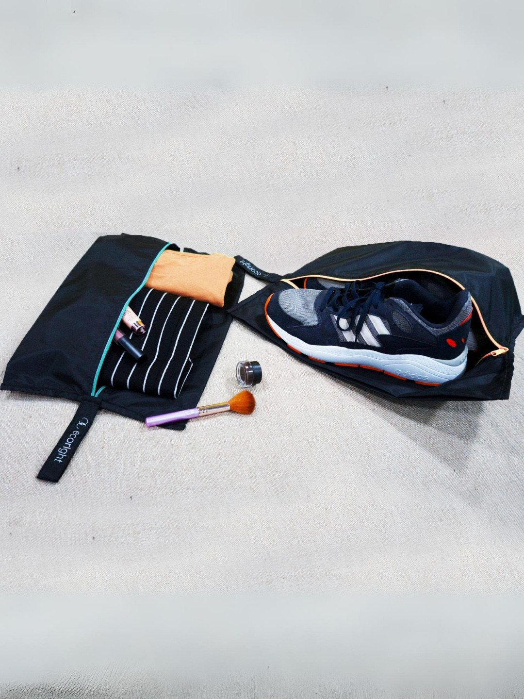 EcoRight Blue & Orange Set of 4 Shoe Bags