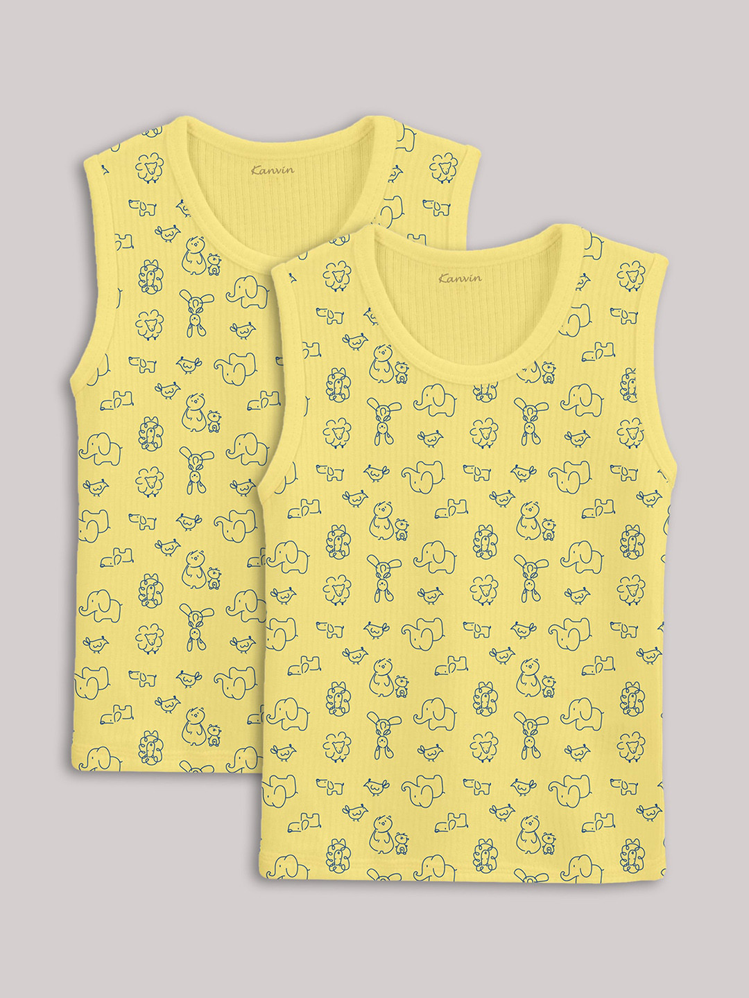 Kanvin Girls Pack Of 2 Printed Thermal Tops