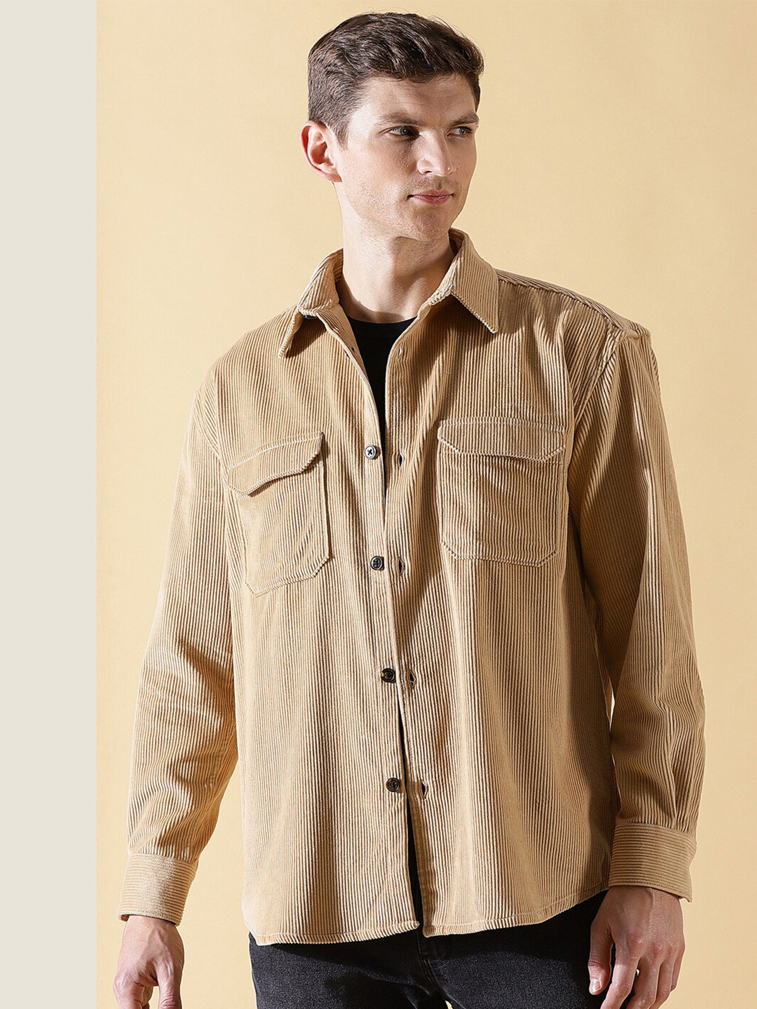 Thomas Scott Premium Corduroy Oversized Pure Cotton Shackets