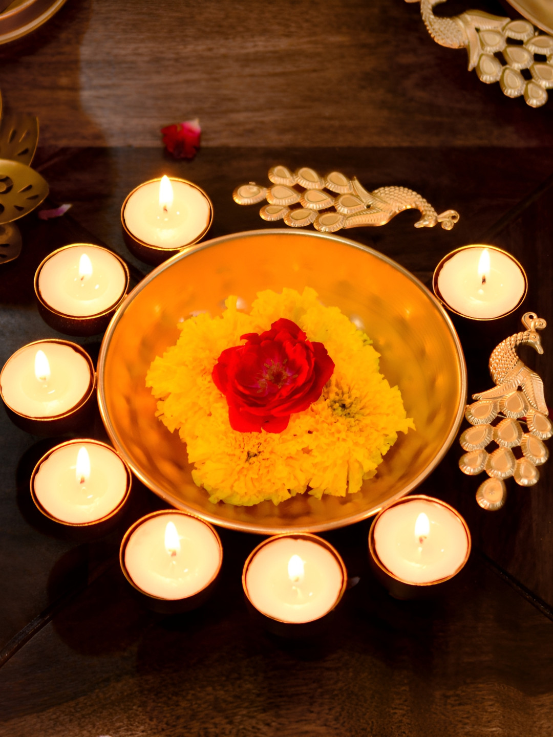 CaratWala Brown Textured Decorative Bowl