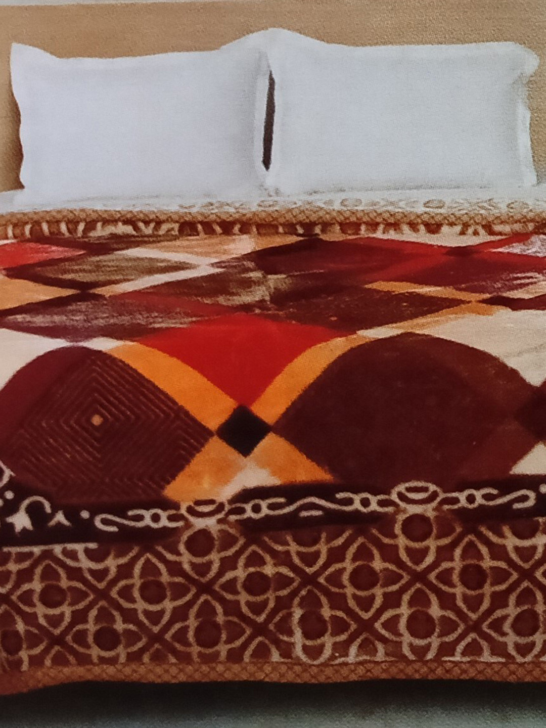 Signature Maroon Floral Microfiber Heavy Winter Double Bed Blanket