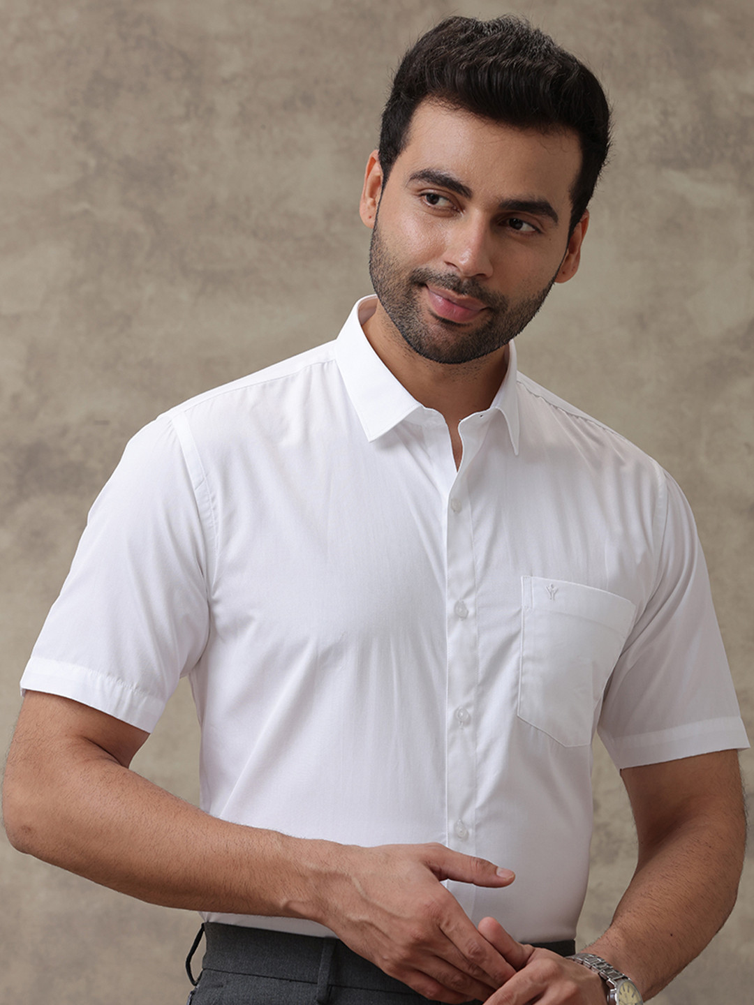 Ramraj Standard Short Sleeves Cotton Ethnic Shirt