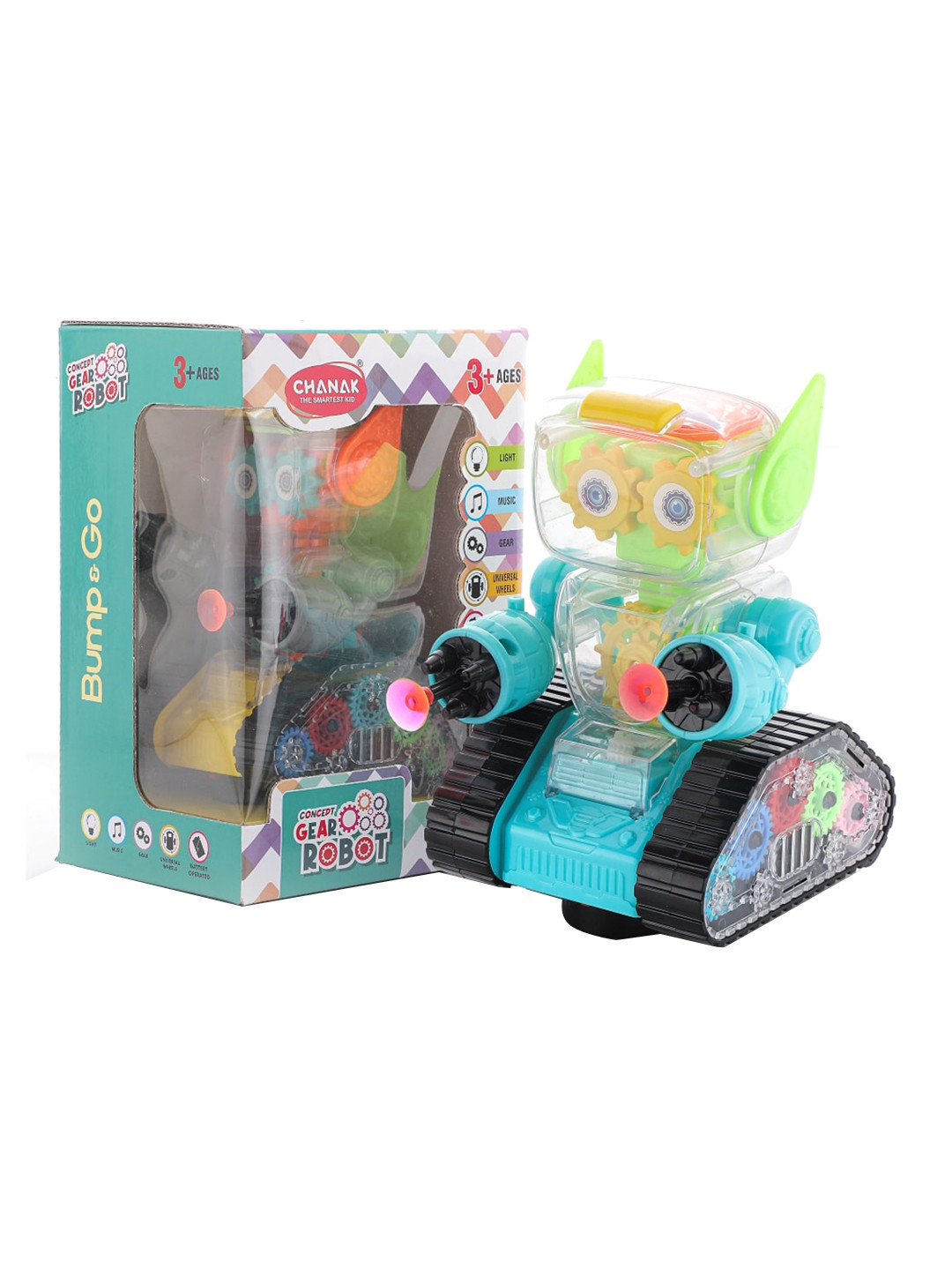 Aditi Toys Kids Gear Robot Car Electric Robot With Realistic Sound & LightToy