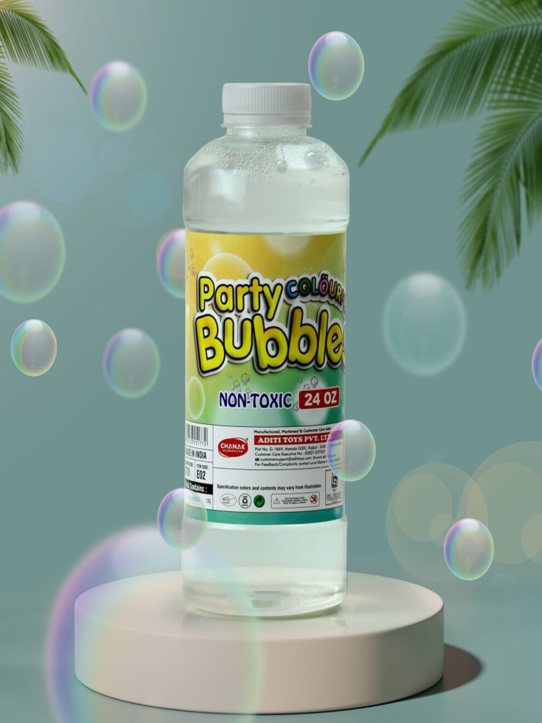 Aditi Toys Kids Transparent Bubble Liquid Solution Bottle